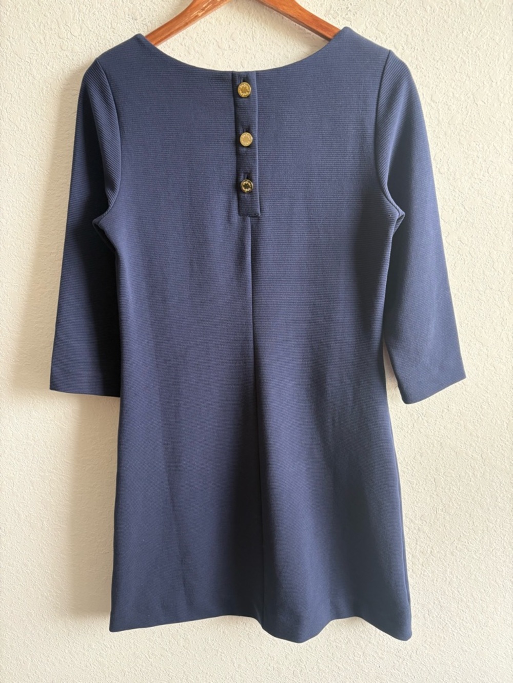 The Lilly Pulitzer Navy Charlene Shift Boat Neck Dress Medium - Picture 3 of 6